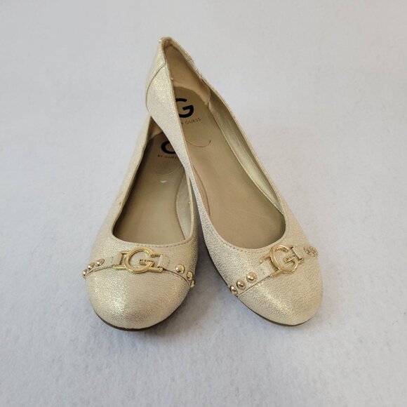 G By Guess Womens Gold Tone Slip-On Ballet Flats Size 9 - Picture 9 of 9